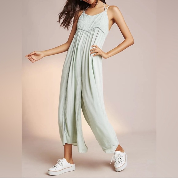 Anthropologie Pants - Anthropologie Embroidered Wide Leg Jumpsuit by Lilka Sz S EUC